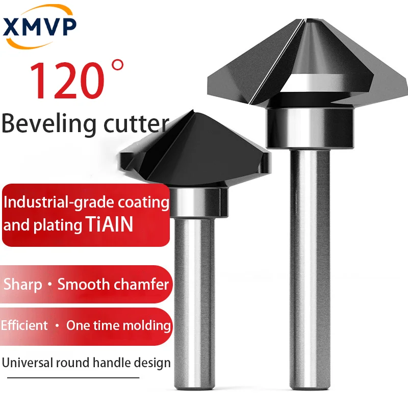 

120-degree cobalt-coated nanocoated single-flute deburring chamfering drill bit for stainless steel