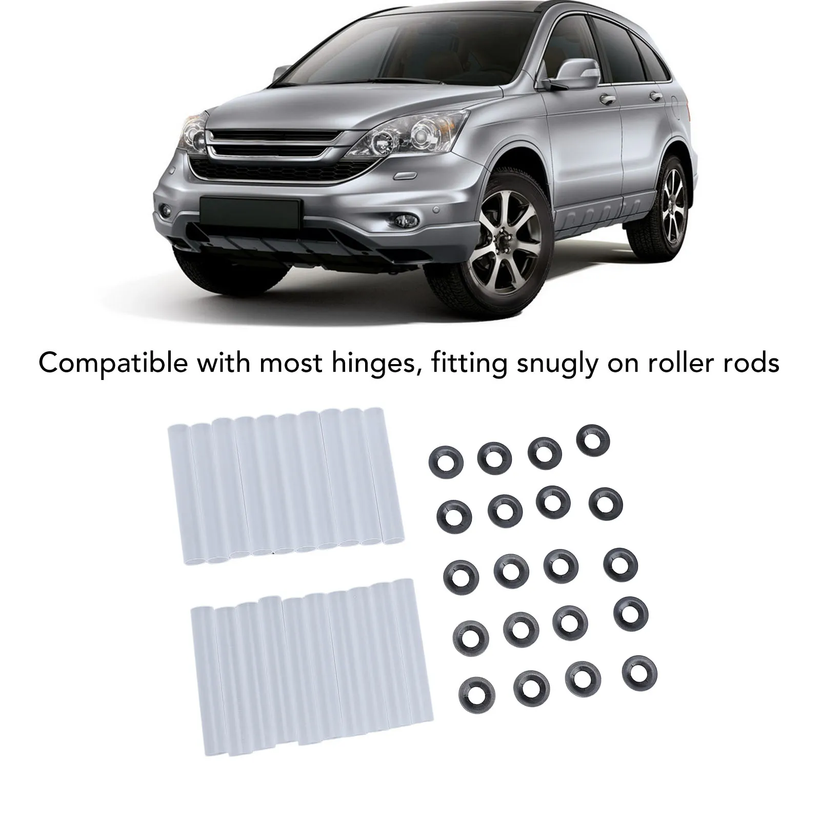

Garage Door Hinge Quiet Roller Sleeves Shaft Nuts Sleeves 80mm Length 11mm ID Abrasion Resistance for Cars RV Garage Doors