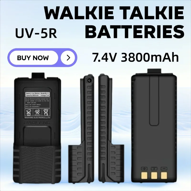 

3800mAh UV-5R BL-5 7.4V for Baofeng Walkie Talkie Batteries