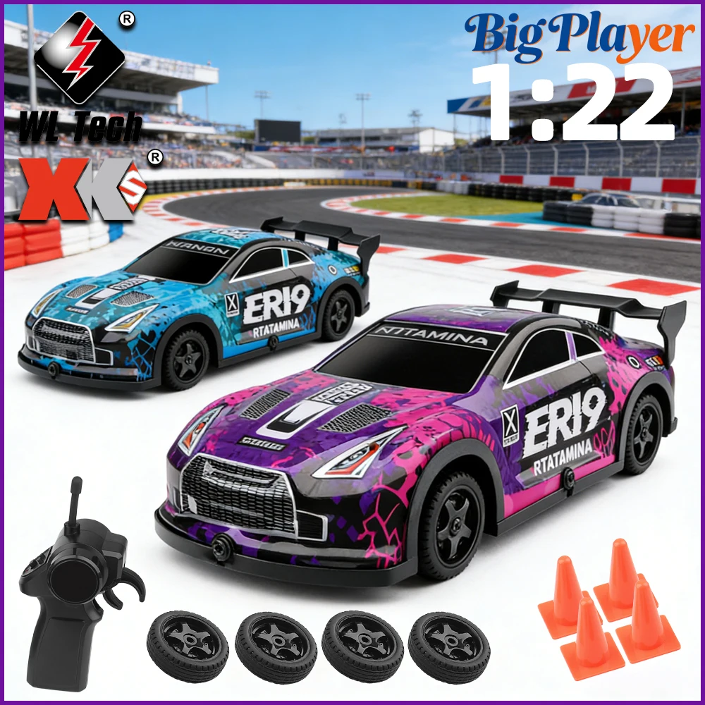 

WLtoys 22206 1:22 4WD RC Car 2.4G High Speed Off-Road Drifting LED Lights RTR Remote Control Toy Gift for Kids Boys