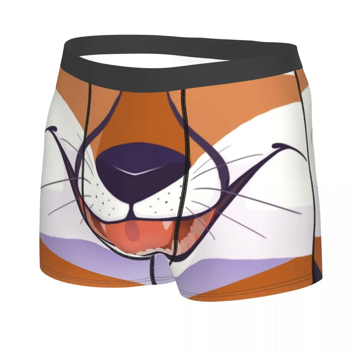 Custom Novelty Fox Maw Boxers Shorts Panties Men\'s Underpants Stretch Animal Pattern 3D Printing Briefs Underwear