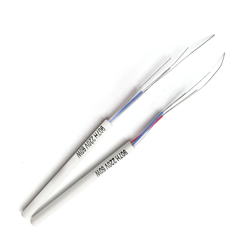 แกนเหล็กบัดกรี2ชิ้น75มม. 60W เครื่องเชื่อมเหล็กไฟฟ้าปรับอุณหภูมิได้คงที่เครื่องทำความร้อนเซรามิก