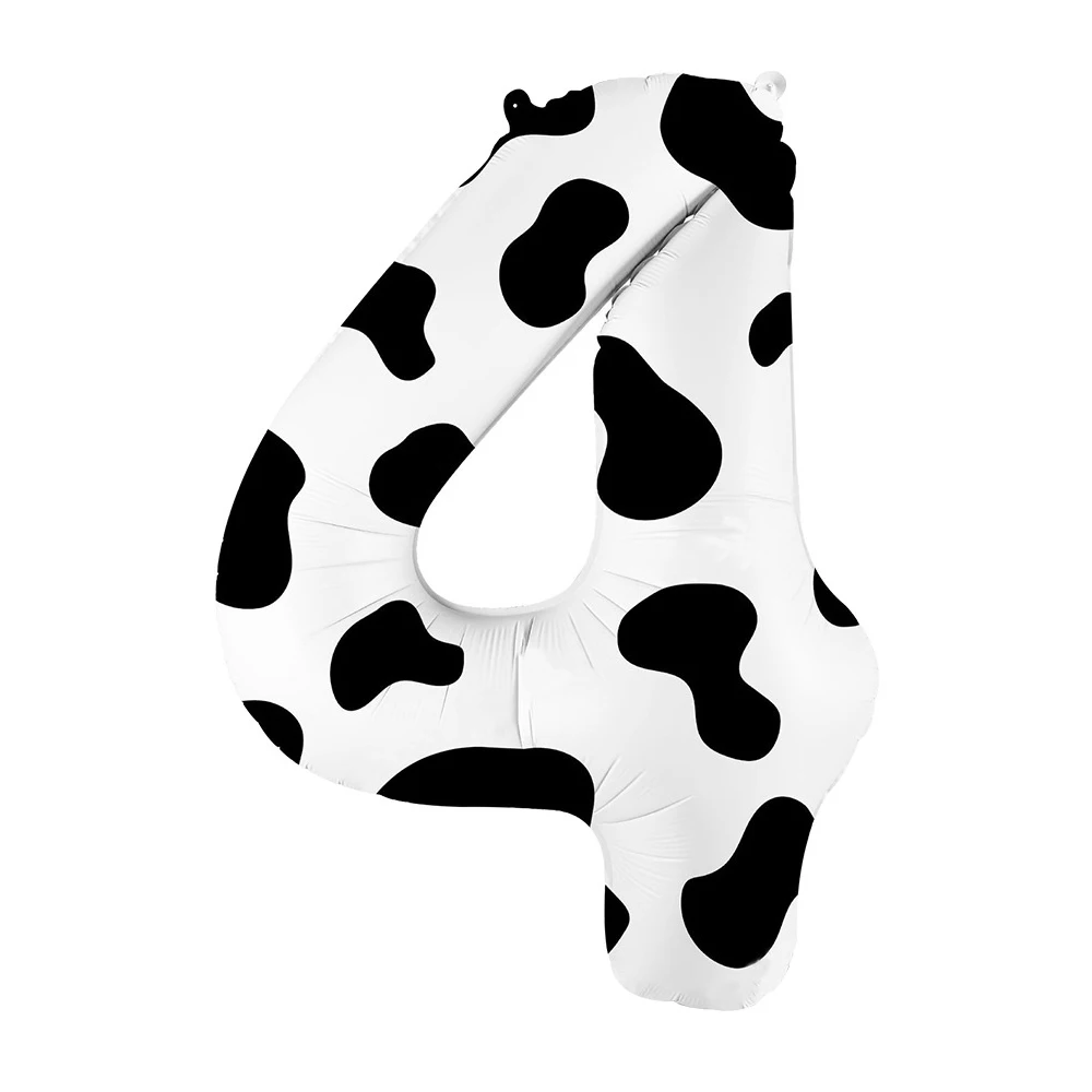 40 Inch Cow Print Number Balloons 1-9 Large Figure Helium Ballon Holy Cow Im One Birthday Cowgirl Theme Party Decor DIY Supplies