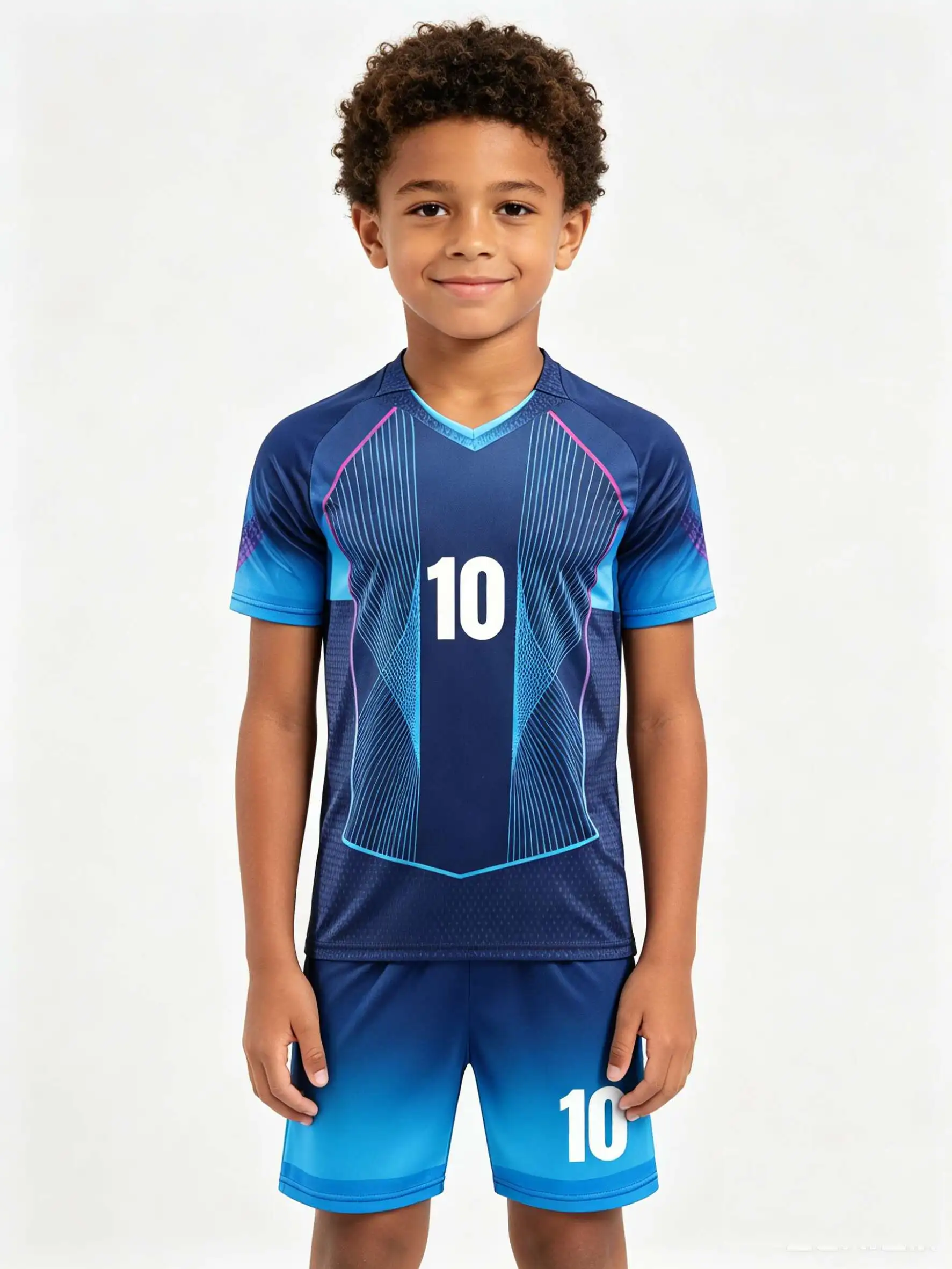 26/27 Unisex Blank Soccer Jersey Set, Kids Adults Training Sportswear, Customizable for School Team Running Activities