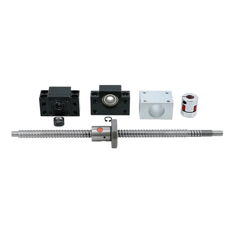 MHCNC 200-1000mm SFU1204 Ball Screw Set With Nut BK/BF10 Support Seat Nut Housing 8x8 Coupler CNC Accessories