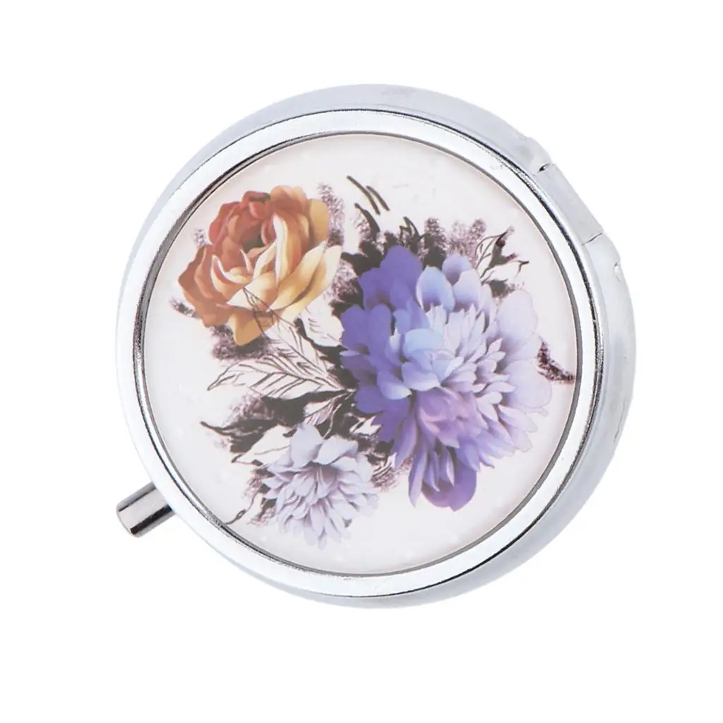 กล่องยาแบบพกพาขนาดเล็กพร้อมลวดลายตกแต่งสำหรับกระเป๋าเดินทางและยาประจำวัน