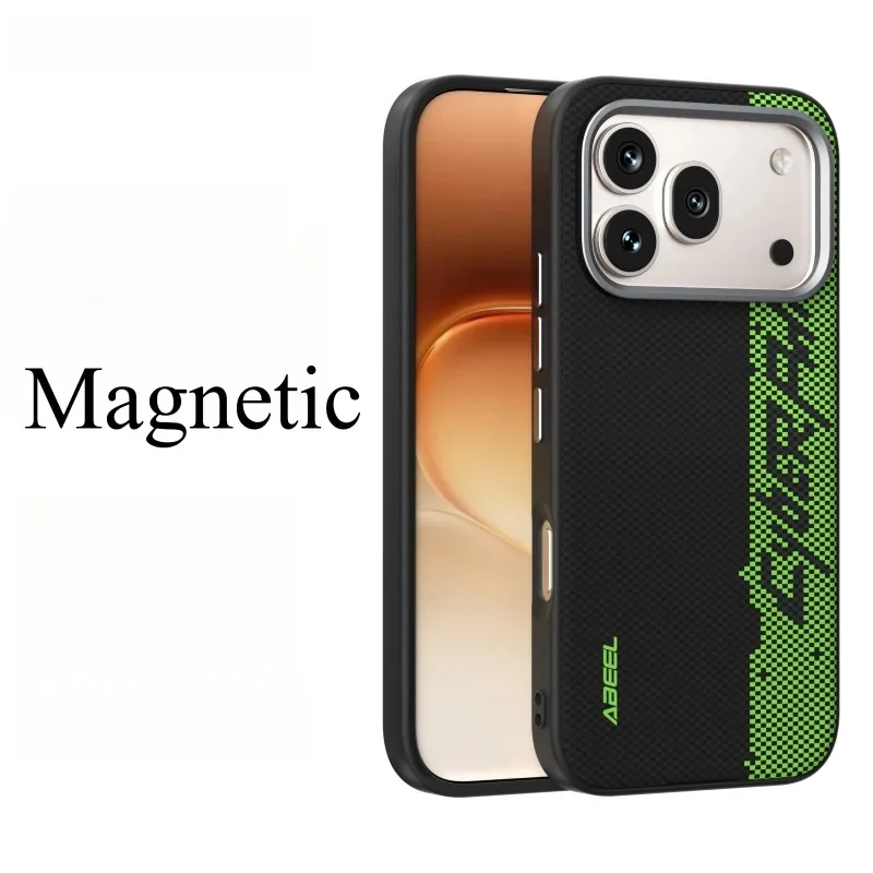 Étui magnétique texturé en fibre de carbone pour Honor 600 Pro, coque de protection en métal pour objectif d'appareil photo, étui rigide pour Magic 8 Pro Lite