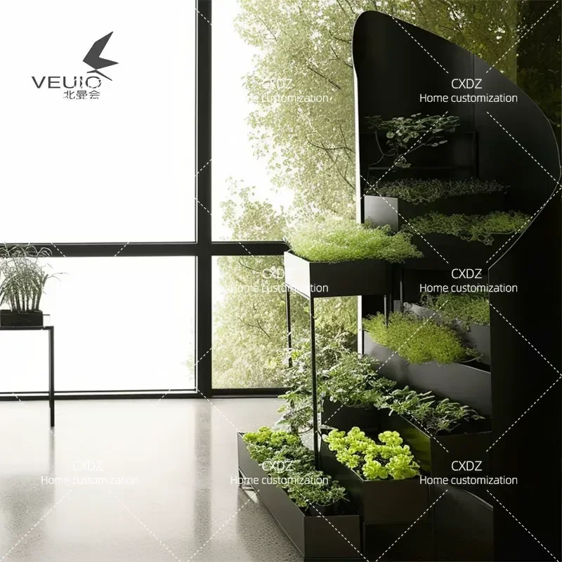 Outdoor Wrought Iron Flower Box Stand Vertical Bracket for Restaurant Commercial Street Creative Homestay Billboard Display