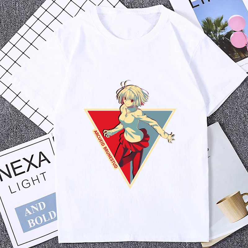 Kawaii Neco Arc Meme Tshirt Hot Sale Game Fans Tsukihime Arcueid Brunestud Japanese Anime Funny Man T-shirt Streetwear Soft Tees