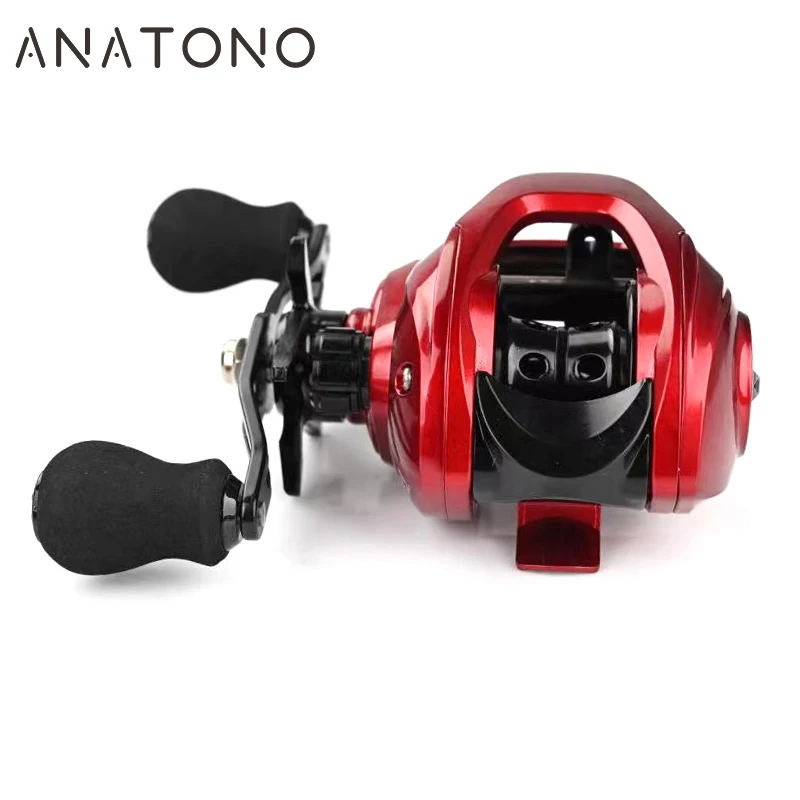 ANATONO Baitcasting Reel Lightweight Spool 6.3:1 Gear Ratio Metal Fishing Wheel  8kg Max Drag Saltwater High Speed Fishing Reel