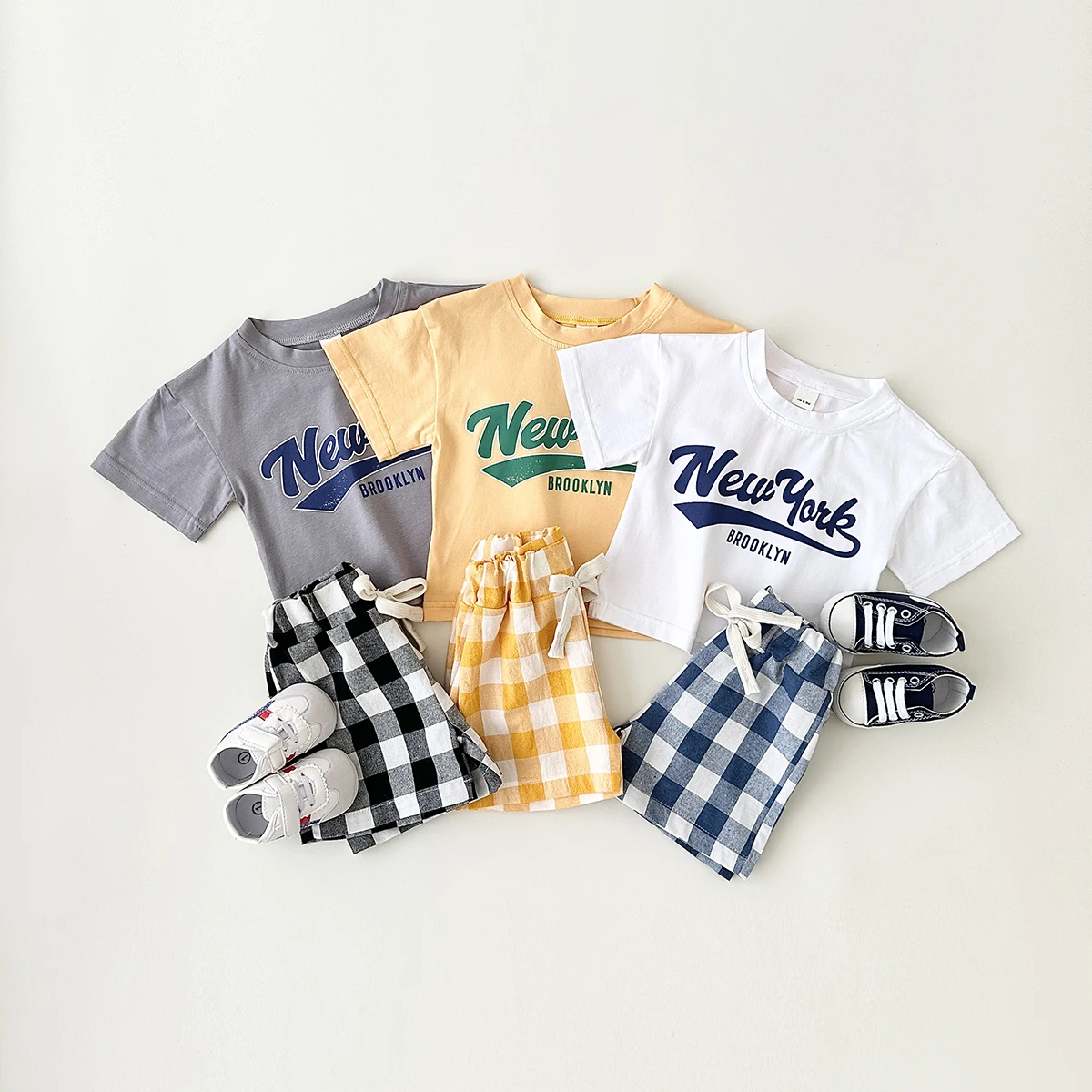 2Pcs/set New Baby Boy Clothing Set Toddler Baby Clothes Letter Print T-shirt+Square Shorts Newborn Boy Girl Summer Outfits