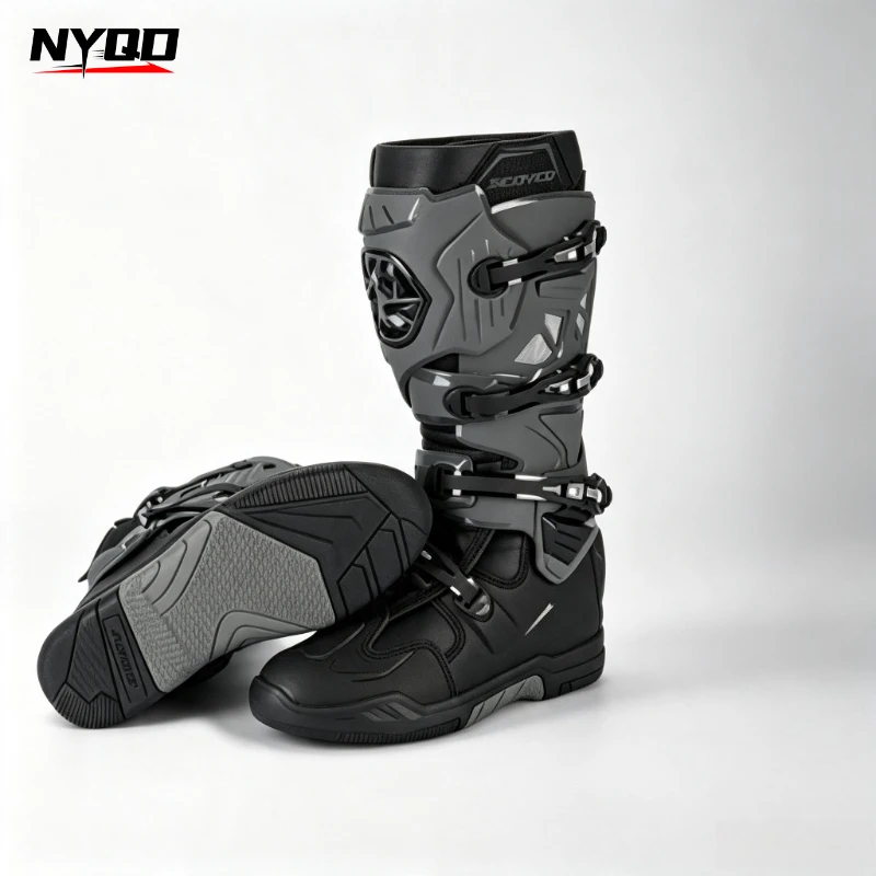 High‑Cut Motocross Boots Men Off‑Road Dirt Bike Protective Motorcycle Enduro Racing Riding Boots