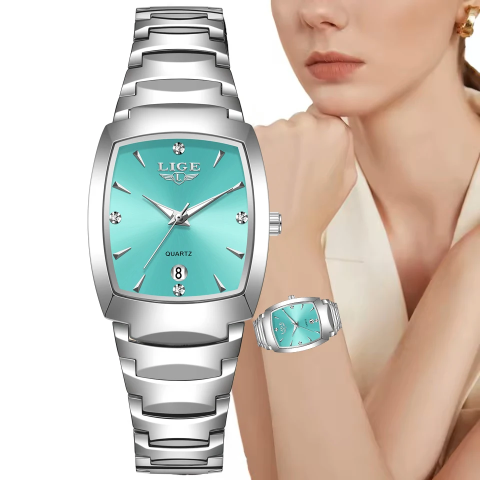 LIGE New Fashion Women Watch Simple Date Women's Quartz Wristwatches Top Brand Luxury Sports Waterproof Bracelet Watch Feminino