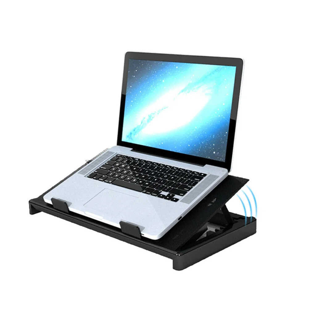 

5 Fans Laptop Cooling Pad USB Ultra-Slim Quiet Portable Cooling Stand Anti-Skid Heatsink Fan Base Cooler