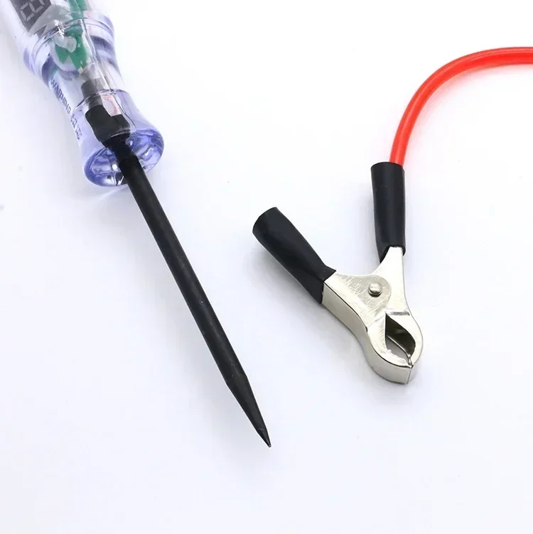 Penguji Tegangan Sirkuit Listrik Mobil 5-120V Tampilan Digital Pena Diagnostik Kawat Pegas Dapat Direnggangkan Pena Uji Penguji Sirkuit