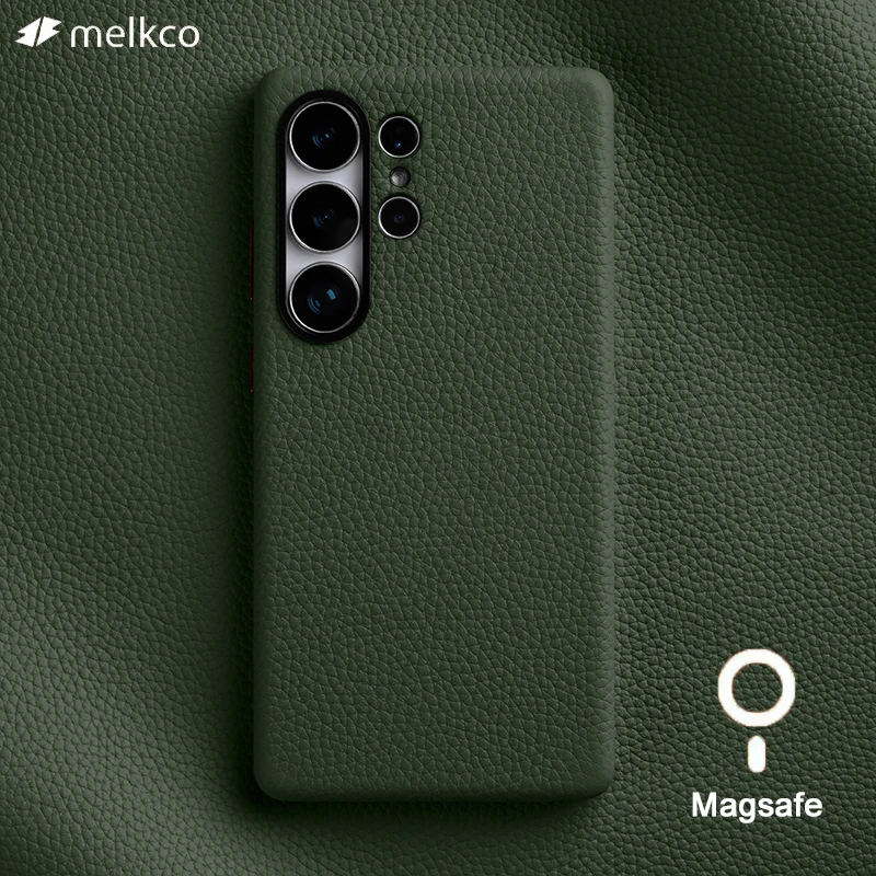 Melkco Premium Genuine Leather Case For Samsung Galaxy S26 S25 Ultra S26 Plus S26+ Cases luxury Fashion Cow Business Phone Cover