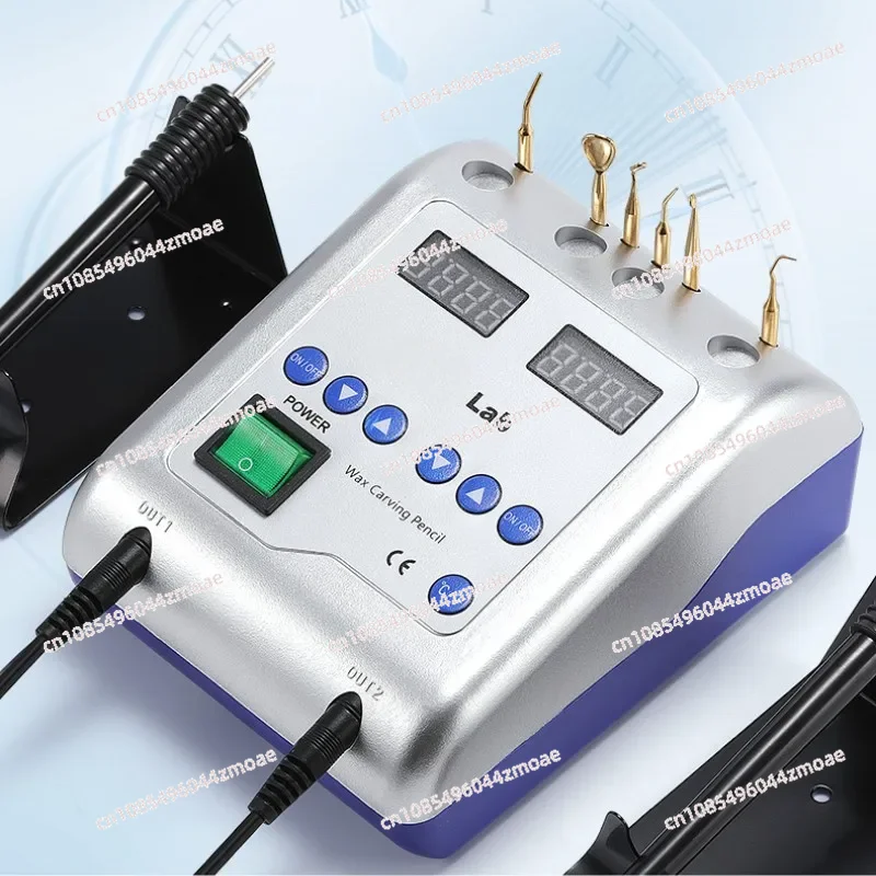 Dental Electric Wax Spatula Graver Double Pen Electric Wax Spoon Wax Type Carving Paraffin Melter Oral Technician Equipment