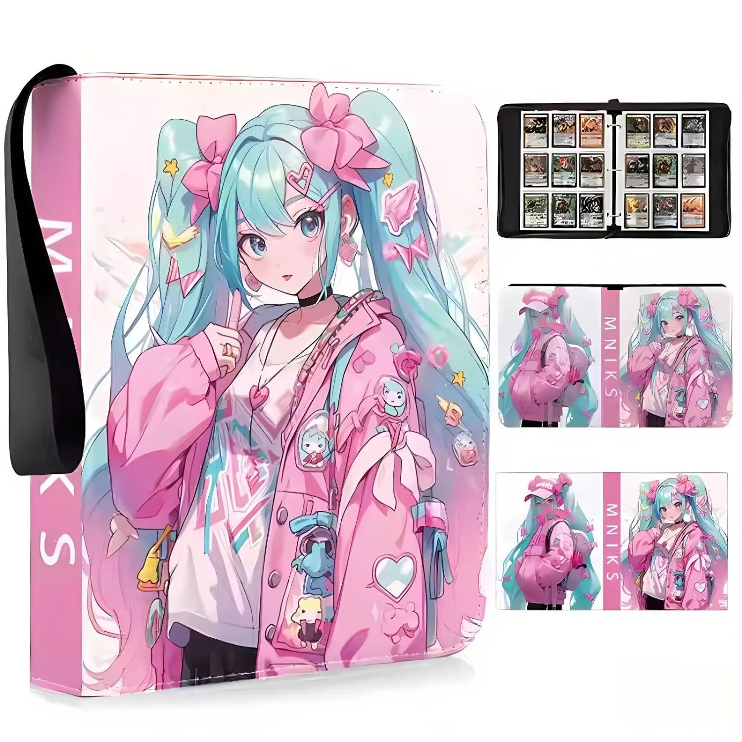 album-porta-carte-hatsune-miku-400-900-pezzi-raccoglitore-con-4-9-scomparti-per-carte-collezioni-con-doppia-tasca-con-cerniera-porta-carte-con-cerniera