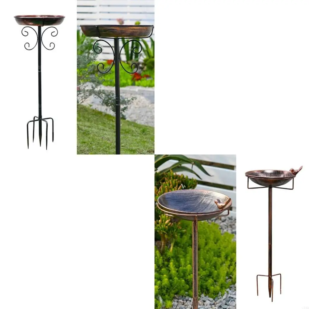

Sturdy Iron Bird Bath Stake with Easy Installation for Outdoor Decors in Gardens and Yard Bird Feeding Station C5AD