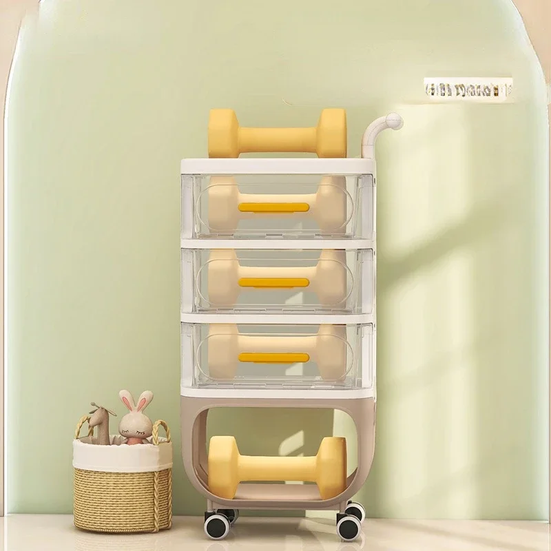 Imagem -03 - Grande Capacidade Acabamento Rack Baby Organizer Carrinho de Rodas para Home Snack Storage Rolling Trolley Portable Shelf Organizer