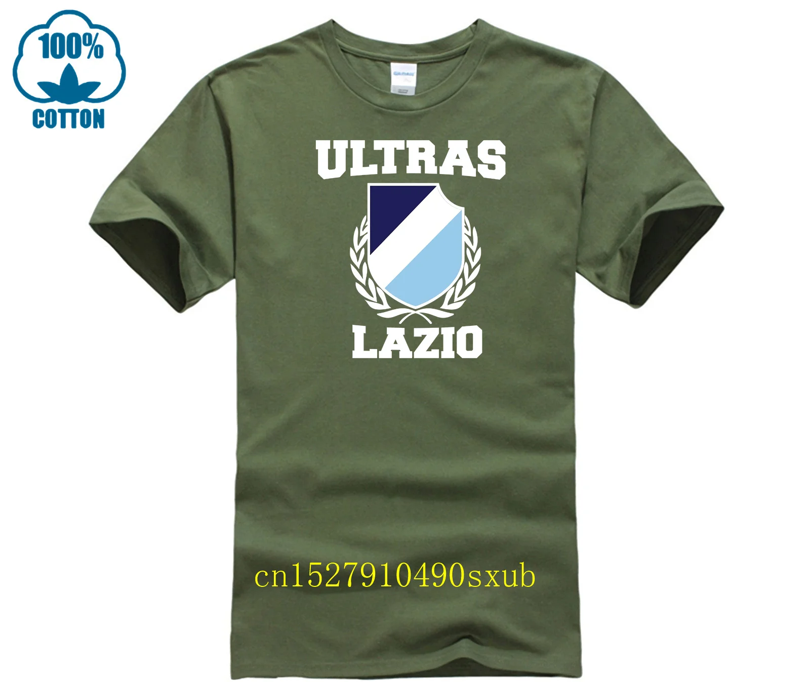 Ultras Lazio Black Tee Shirt FootballFans T Shirts Mens Fashion Short Sleeves Cotton Bottoming T Shirt Top Clothing