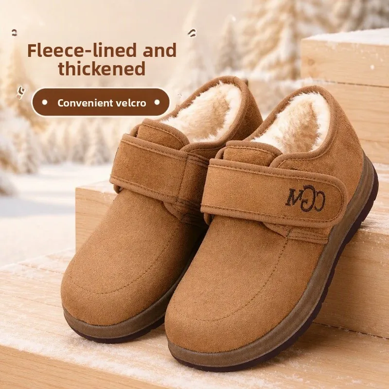 Women Women Winter Ankle Boots Hook & Loop Fleece Lined Thickened Non-slip Sole Warm Comfort Elderly Mom Casual Snow Short Boots - Aliexpress Deal