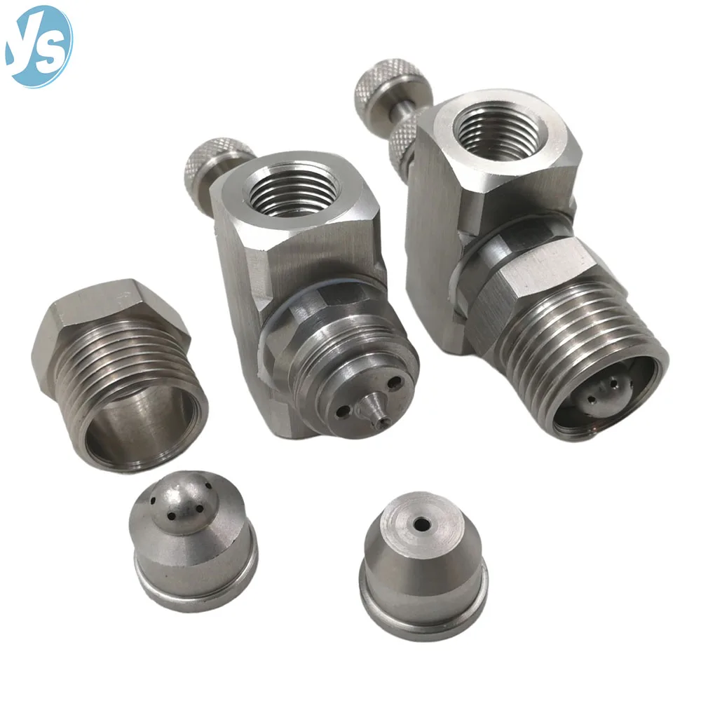 Thick‑Wall Adjustable Two‑Fluid Air Atomizing Nozzle Dry Fog Atomizer for Garden Humidification Cooling Sprayer