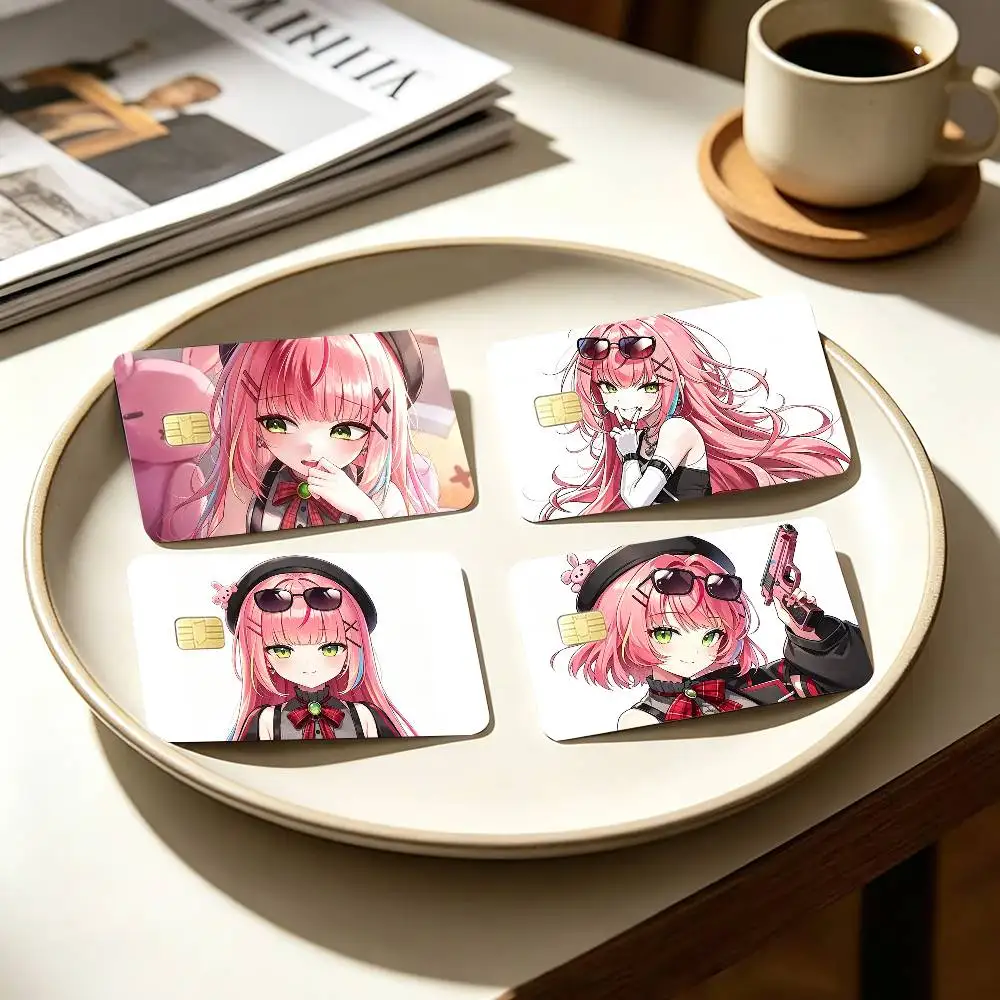S-StelLive Hanako Nana Korean VTuber   4pcs 1Set Card Stickers Small Waterproof Chip 4PCS Card Sticker Anti-Scratch