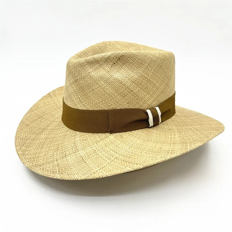 Western cowboy hat Men's and women's sun hats Camping hats Panama straw casual hats