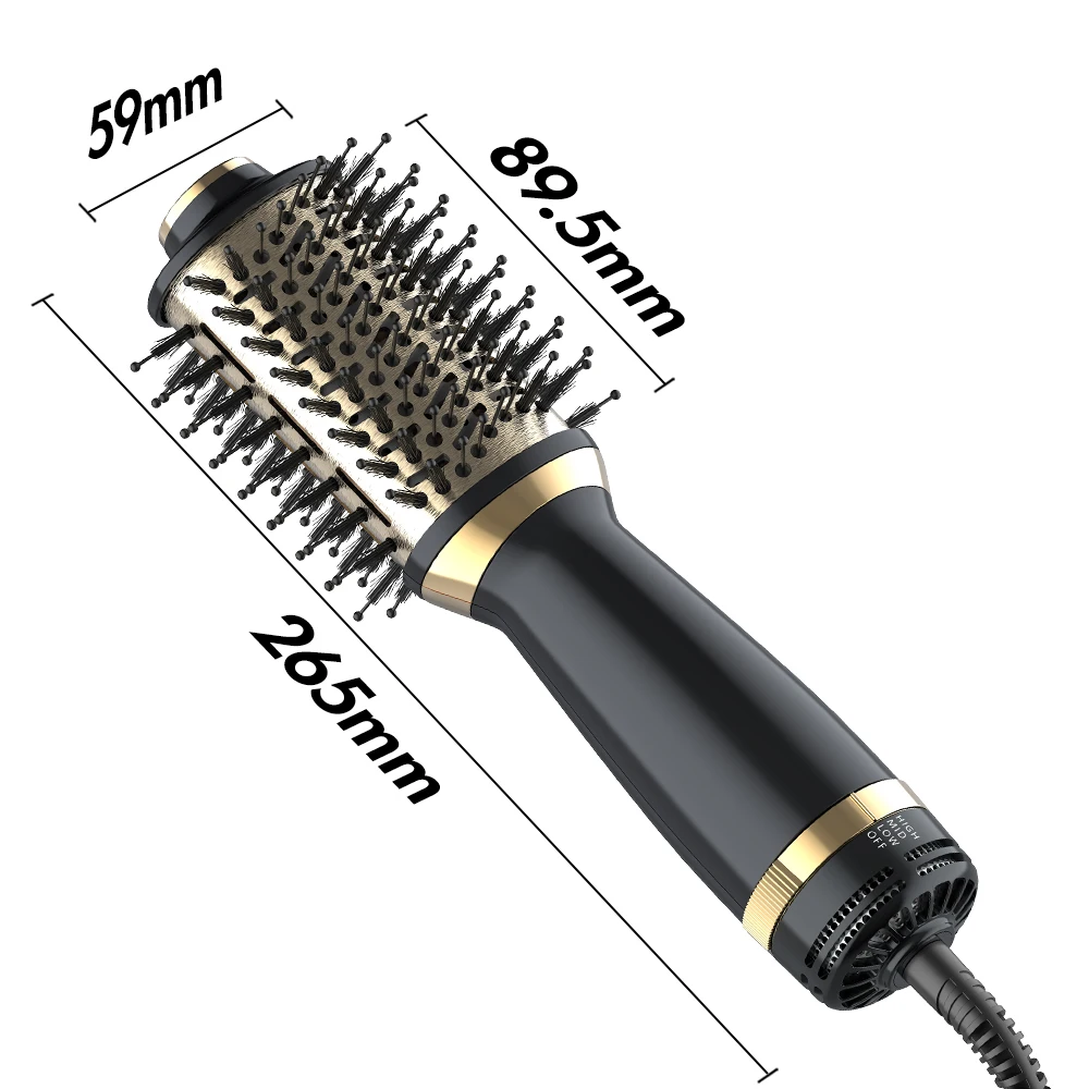 "4-in-1 Mini Hot Air Brush - Travel/Dorm Styler, Fast Heating, Frizz Control, Compact for Backpack (Perfect for College, Vacatio