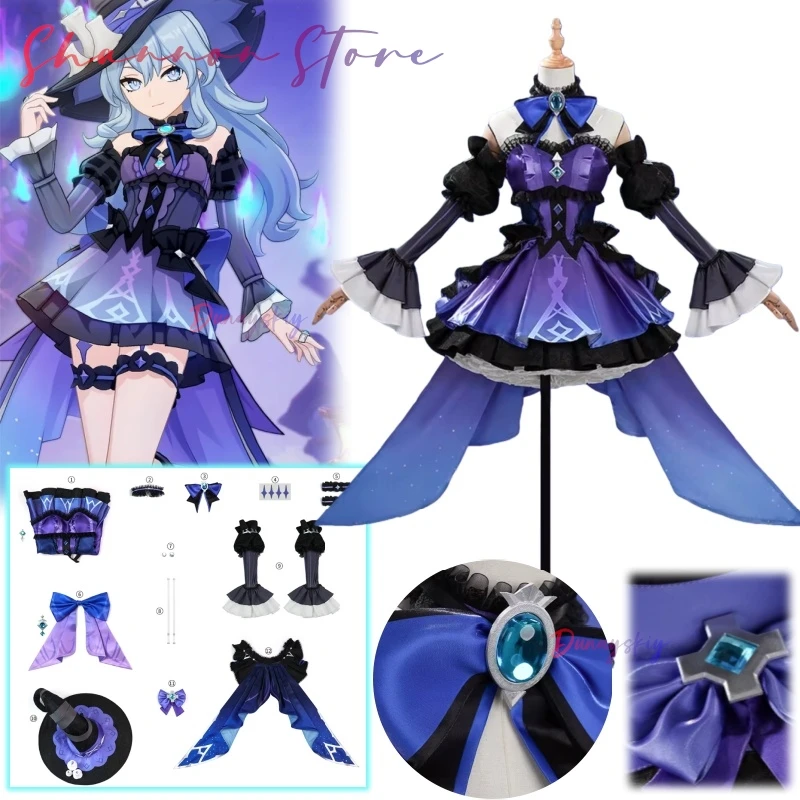 

Genshin Impact Wonderland Manekina Косплей 코스프레 Candlelit Revelry платье Хэллоуин наряд для вечеринки для женщин и девочек ролевые игры