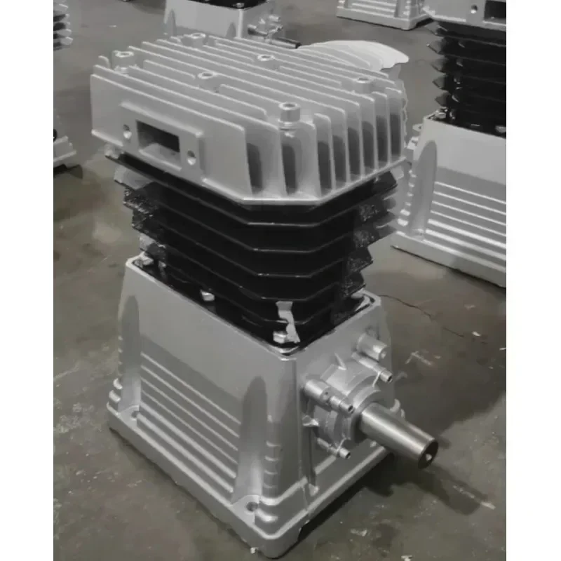 Upgrade Air Compressor Head Low Noise Aluminum Spray Painting King One-piece Double With Auto Repair Submersible Air Pump Castin