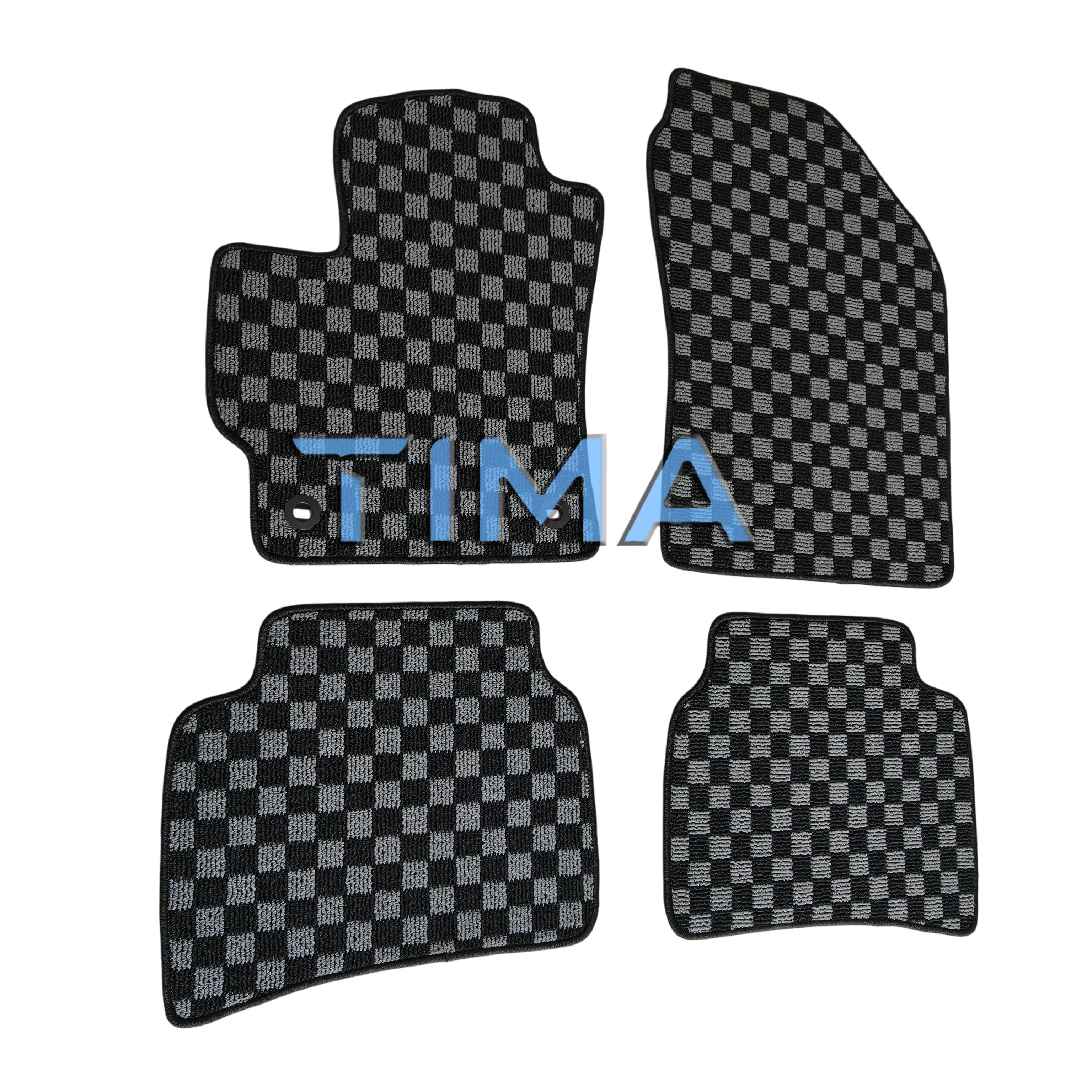 Комплект из 4 шт. клетчатых гоночных ковриков из ткани для Subaru Impreza WRX GC8 1992-1999 (левый руль)