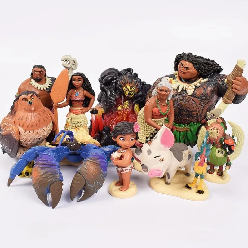 Lindo Disney serie Moana Maui nuevo modelo creativo de muñeca de dibujos animados de Anime adornos de decoración de moda juguetes para niños regalos de vacaciones