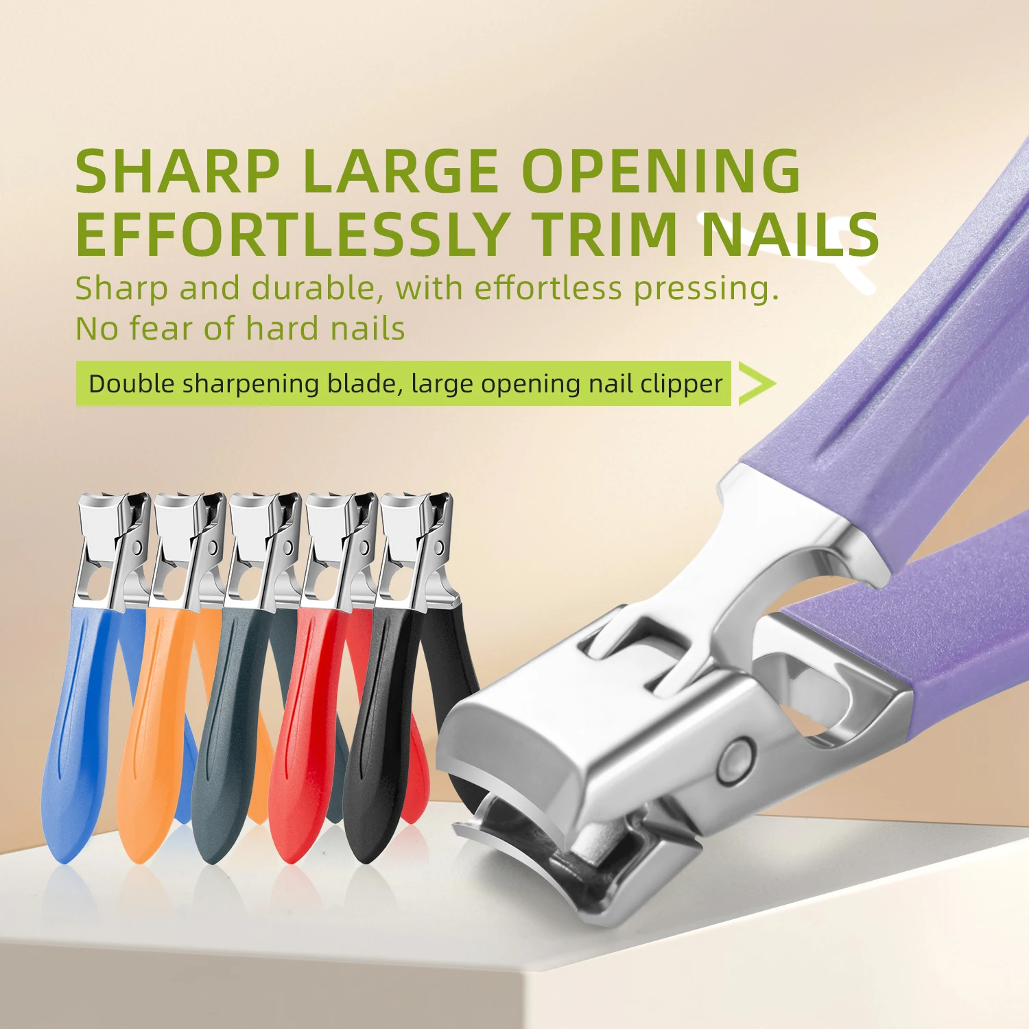 Anti-Splash Nail Clippers Thick Hard Nail Cutter Large Opening Nail Trimmer Manicure Clippers Sharpness Upgrade Nipper Household