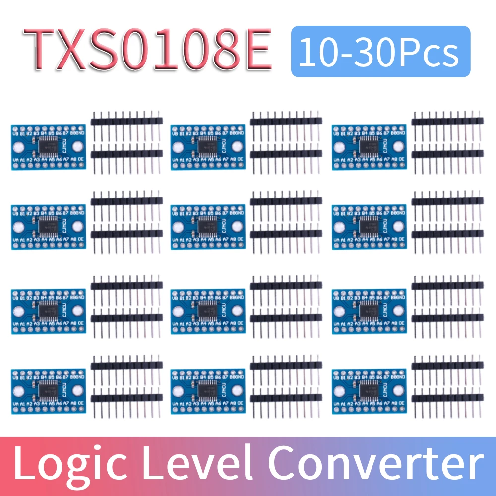 10-30Pcs TXS0108E TTL Bi-directional Mutual Converter 3.3V 5V 8 Channel Voltage Level Translation Module High Speed for Arduino