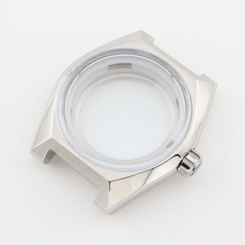 41 مللي متر NH35 حافظة من الفولاذ المقاوم للصدأ فقاعة زجاجية رجل ساعة ميكانيكية رياضية لقطع غيار الحركة الأوتوماتيكية King Seiko #6