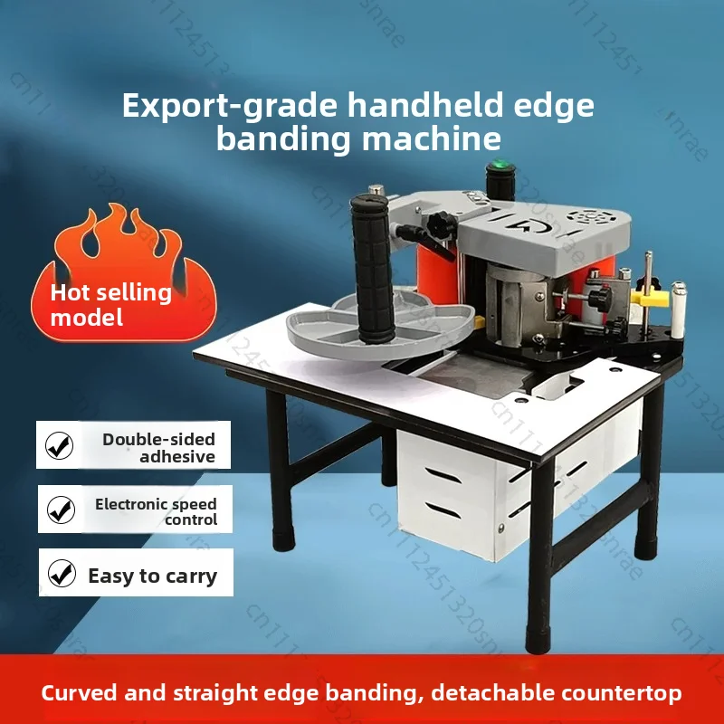 Portable Edge Bander Woodworking Edge Banding Machine 220V Factory 1100W Small Manual Edge Banding Machine Double Side Gluing