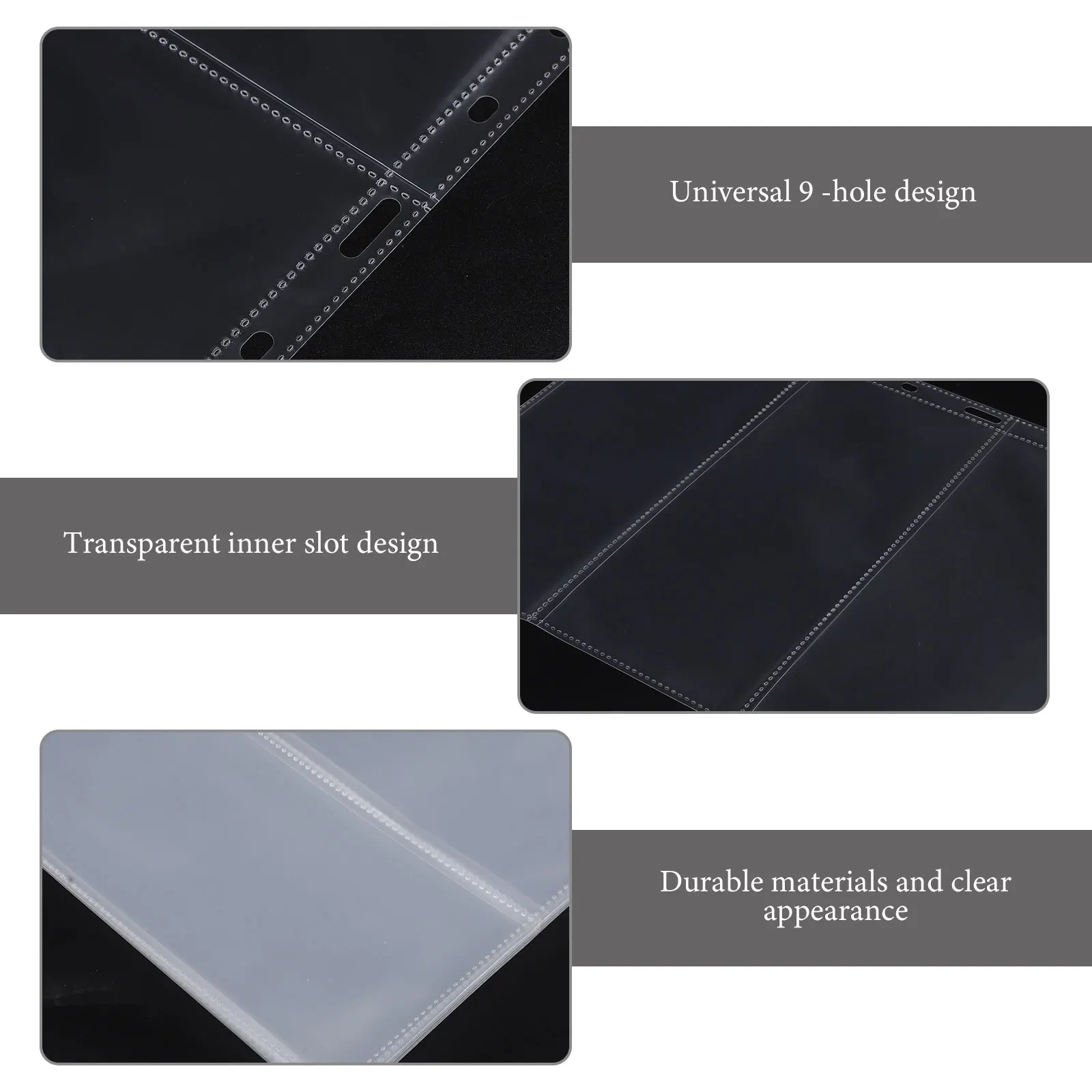 

10pcs Transparent Loose Leaf Storage Pages For Photos Cards Tickets Stamps Postcards Movie Memory Album