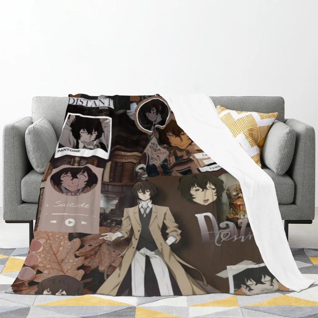 Dazai Osamu Blanket Flange Textile Decor Portable Super Soft Throw Blankets for Home Office Plush Thin Quilt