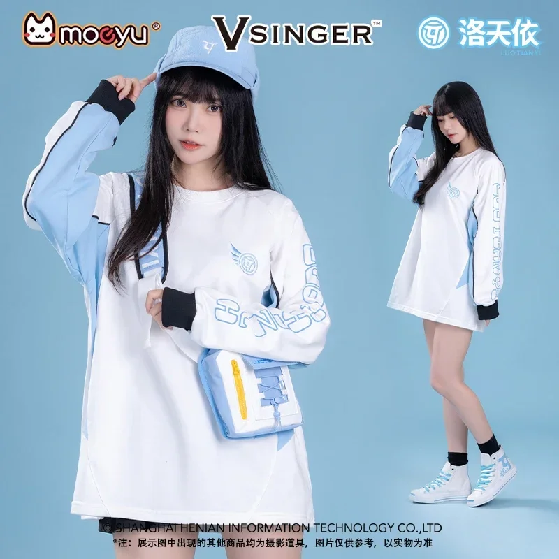 Moeyu V-Singer Luo Tian Yi Hooded Sweatshirt for Women Men Casual Long Sleeve T-Shirt Autumn Winter Costume Original Clothing