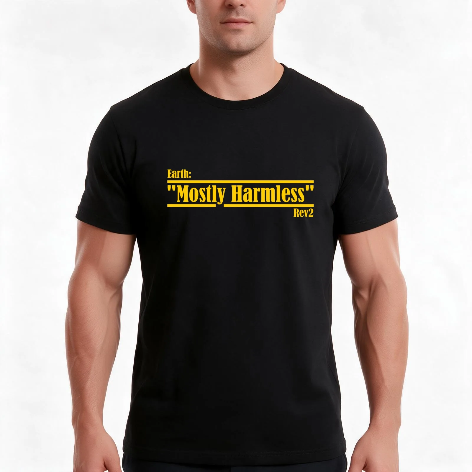 Mostly Harmless T-Shirt Summer Casual Cotton Tee Oversized Streetwear Tops Vintage Graphic Print Loose Fit Short Sleeve