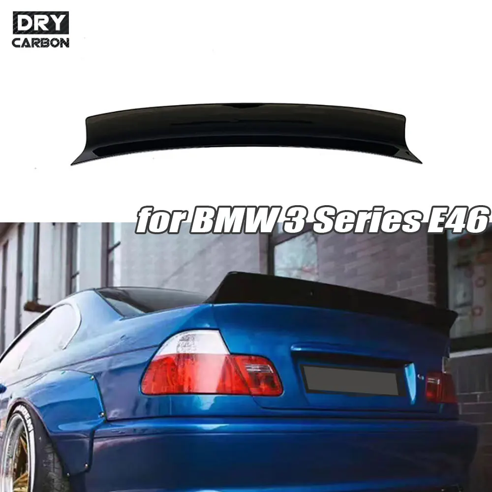 Carbon Fiber Rear Trunk Duck Spoiler Lid Wing Rear Spoiler Add On Car Accessories for BMW 3 Series E46 1998-2004