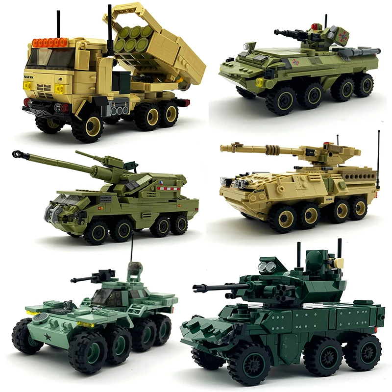 ชุดตัวต่อรถทหาร รถถัง รถบรรทุก ของเล่นแบบประกอบ ของขวัญคริสต์มาส ของขวัญวันเกิด สำหรับเด็กผู้ชายและผู้ใหญ่