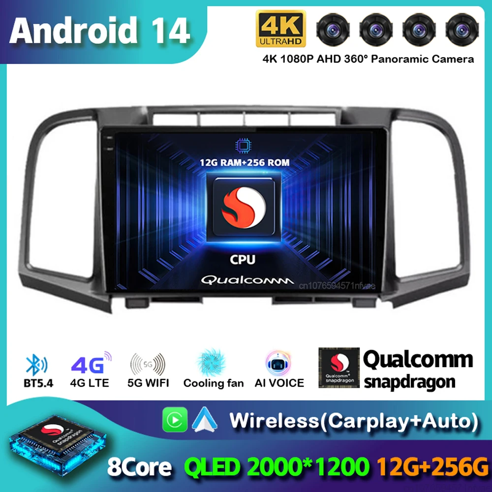 

Android 14 Carplay Auto Car Radio For Toyota Venza 2008-2016 DSP Multimedia Video Player Stereo Navi GPS Head Unit Audio WIFI+4G