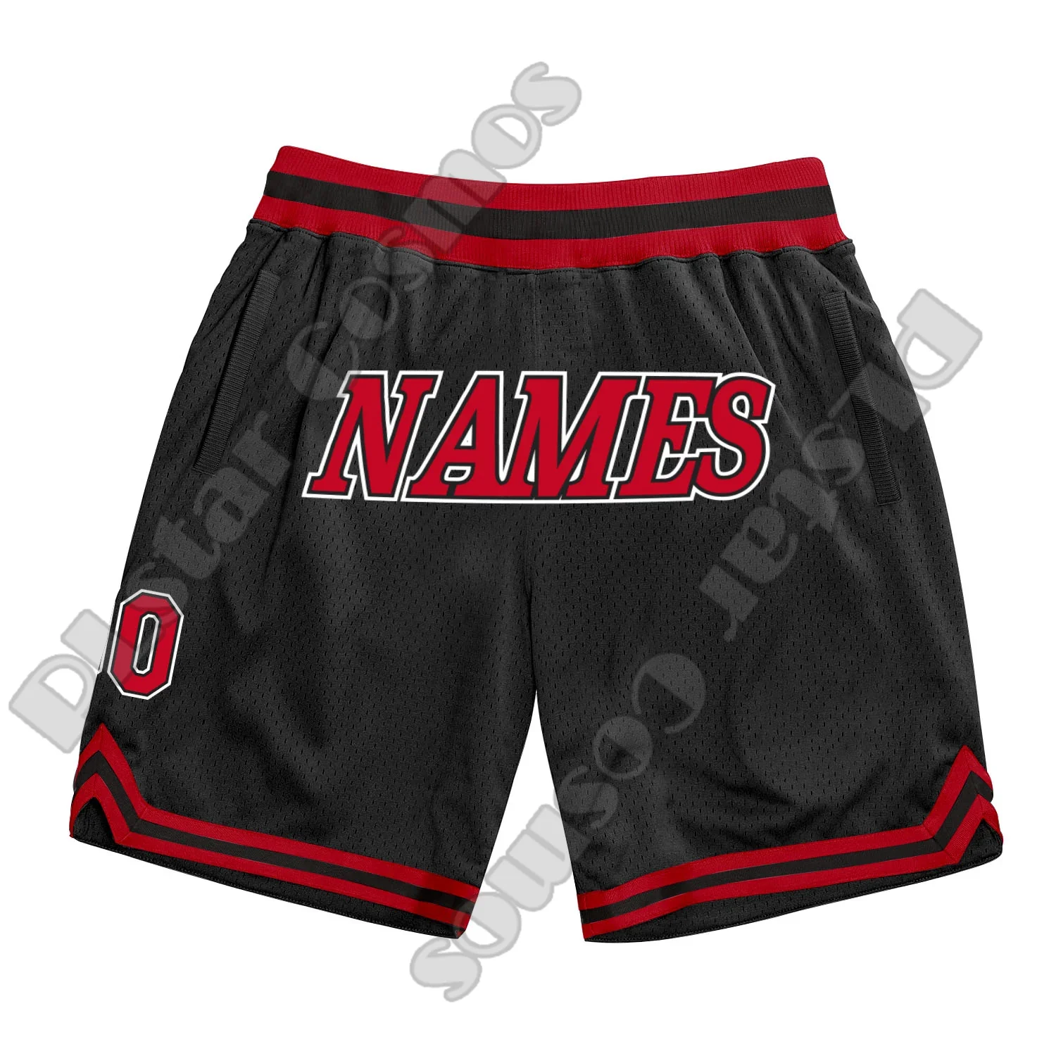 Custom Name Team Number Basketball Shorts Pants Retro Breathable Mesh Sportswear Vintage 3DPrint Summer Harajuku Drop Shipping A