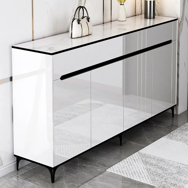Home Door Shoe Cabinet Home Door Large Capacity Entrance Cabinet 2026 New Light Luxury Storage Simple Locker Shoe Rack
