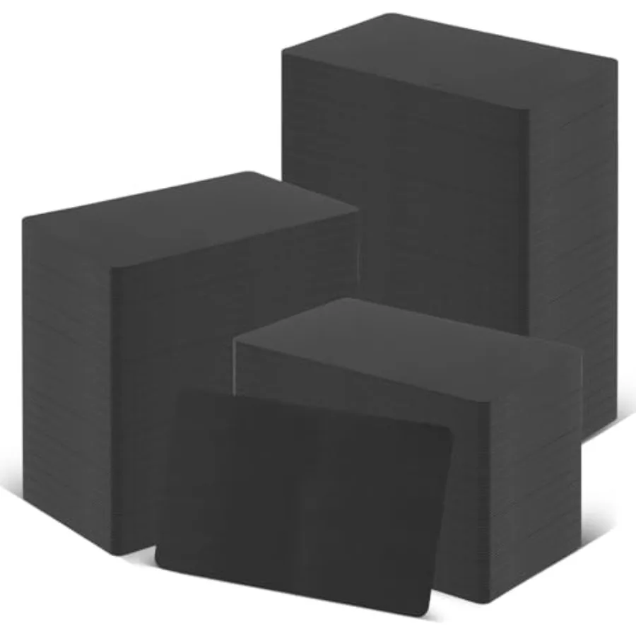 

Pack - Black PVC Cards, CR80 30 Mil Plastic Cards for Photo ID Badge Printers