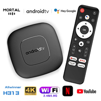 Mortal T1 Smart TV Box Home Theater Android 13 Allwinner H313 Quad Core 5G WIFI 2G16G Bluetooth 5.2 Support 4K H.265 Netflix