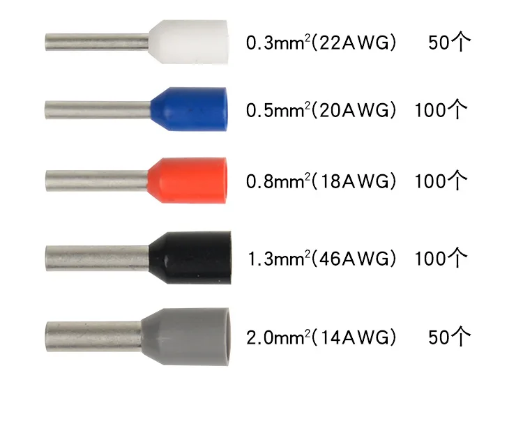 Small European Tubular Insulated Terminal Crimping Pliers Needle Cold Pressing Terminal Crimping Pliers 4/6